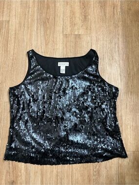 Doncaster Black Sequin top